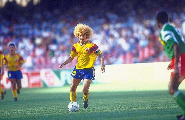 Seleções Imortais – Colômbia 1990-1994 28 Carlos Valderrama: craque maiúsculo da Colômbia nos anos 90.