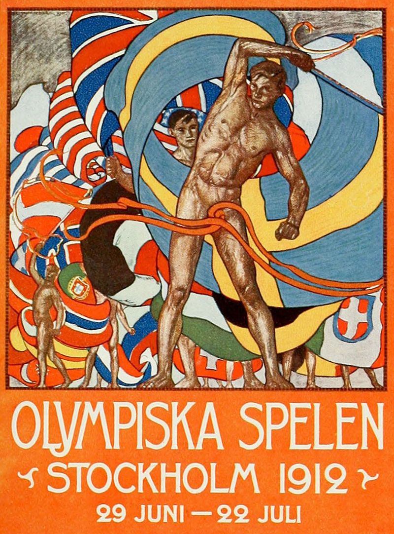 Todos os Campeões Olímpicos no Futebol 110 1912 Estocolmo poster